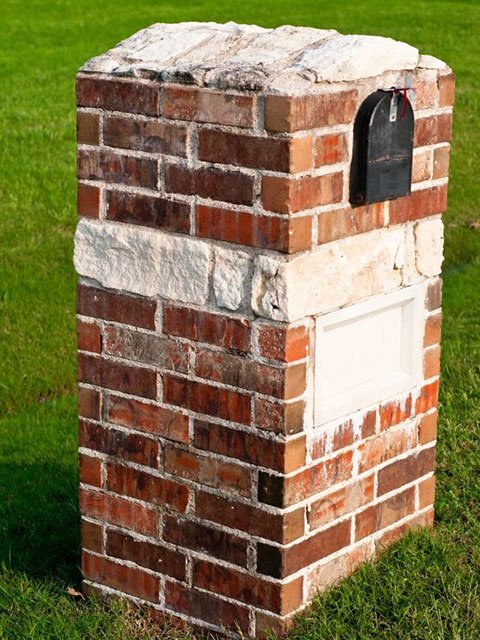 Brick Mailbox After Masonry Repair