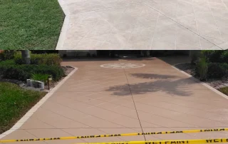 Repaint of concrete driveway Naples