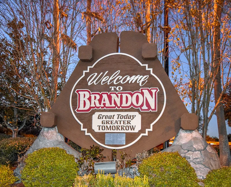 brandon florida tampa bay welcome to Brandon signage