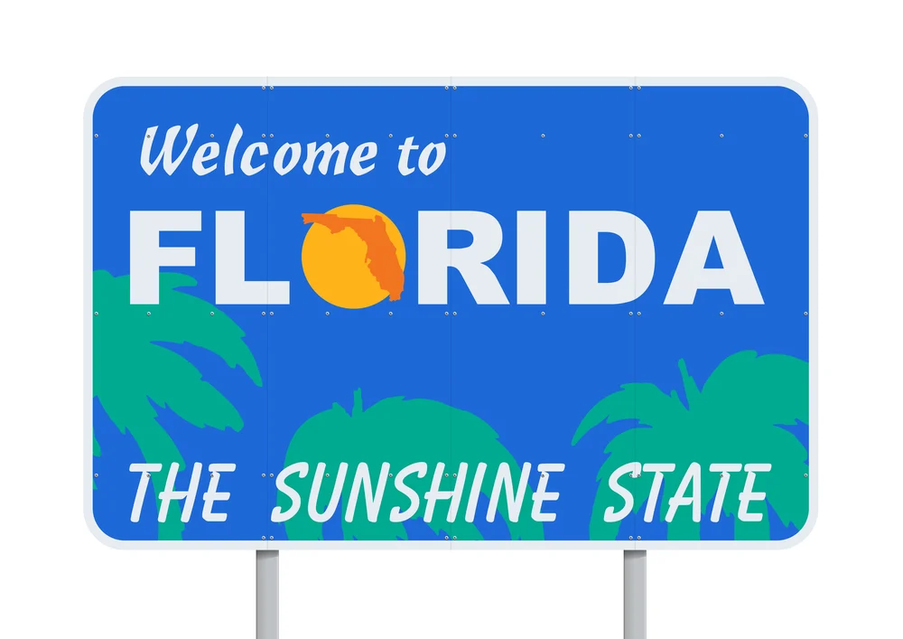 florida sign welcome to Florida