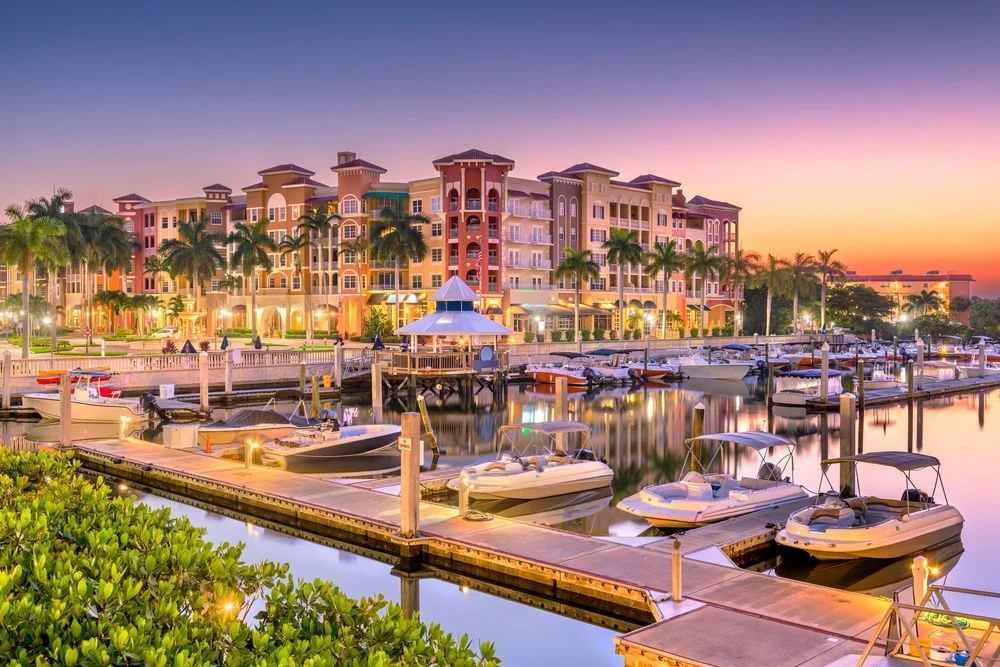Naples, Florida, USA Town Skyline Naples, Florida, USA Town Skyline