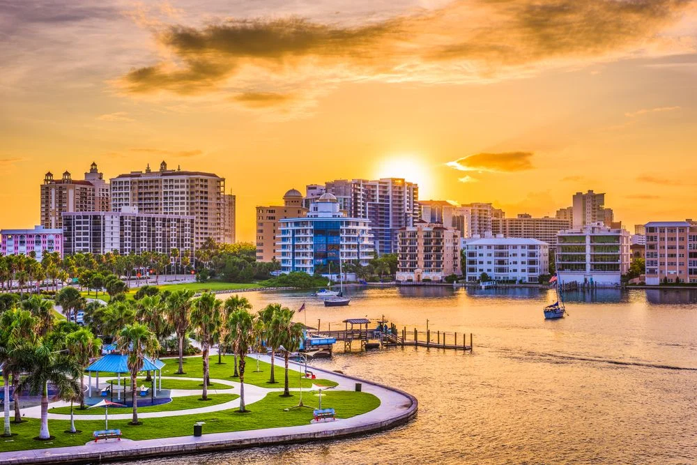 Sarasota, Florida, USA sunset view in Sarasota