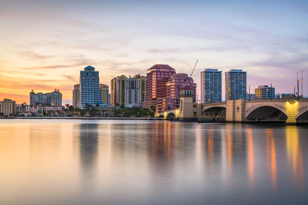 West Palm Beach, Florida, USA downtown skyline West Palm Beach, Florida, USA downtown skyline