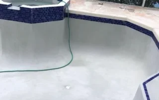 blue and white Pool Interior resurfacing