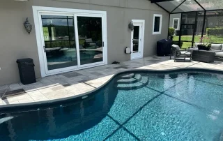 rectangle pattern mixed colors pool deck