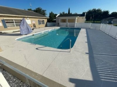 after concrete pool deck resurfacing