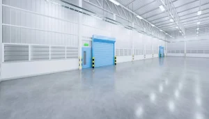 empty warehouse with concrete floor empty warehouse with concrete floor