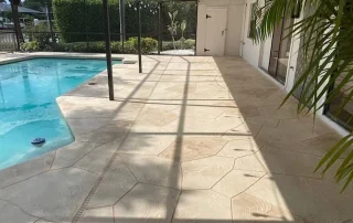 pool deck stamped resurfacing