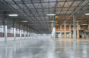warehouse with commercial concrete floor installation warehouse with commercial concrete floor installation