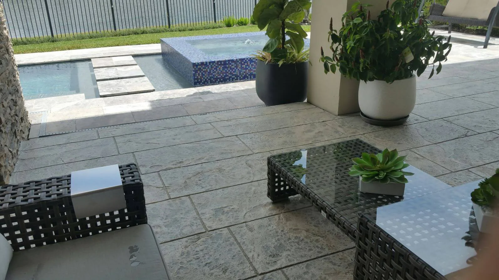 beautiful modern home pool deck resurfacing stamped concrete beautiful modern home pool deck resurfacing stamped concrete