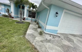 geometric walkway decorative concrete