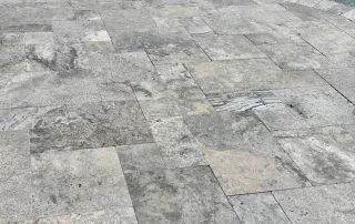 gray travertine paver