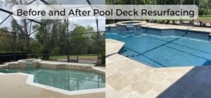 Before and after pool deck resurfacing Before and after pool deck resurfacing