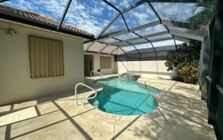 Pool Area With Decorative Concrete Flooring