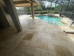Enhanced Outdoor Pool Space with Pacific Tile Decorative Concrete