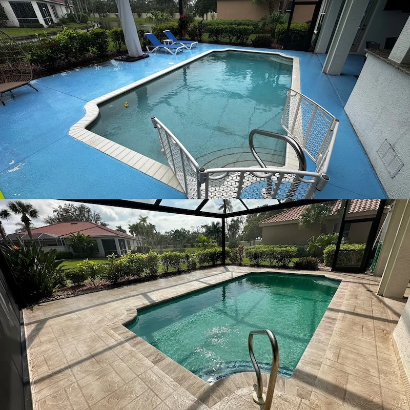 before and after pool deck resurfacing concrete overlay before and after pool deck resurfacing concrete overlay