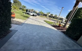 Front Walkway Stamped Concrete Pattern