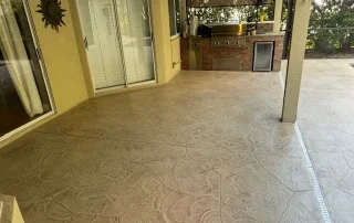 Patio Grill Area Stamped Concrete