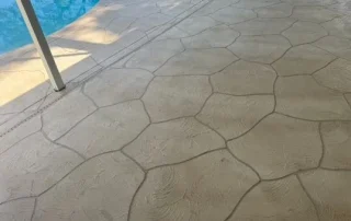 close up stamped concrete