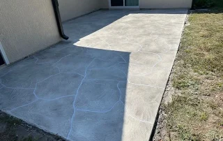 newly paved patio