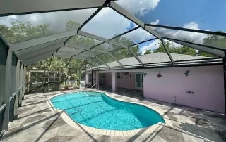 screened pool deck