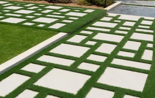 Concrete Pavers with Grass